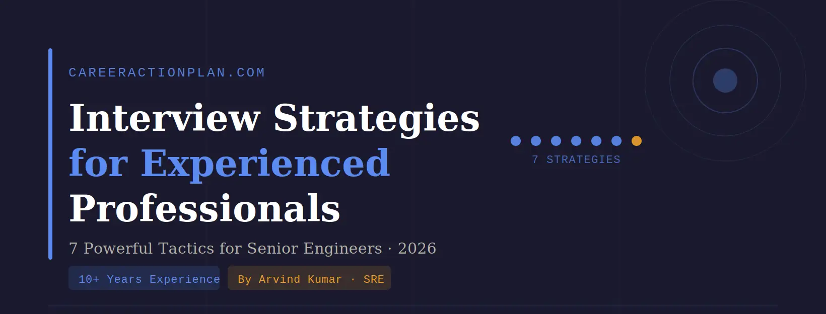 interview strategies for experienced professionals — 7 proven tactics for senior engineers 2026