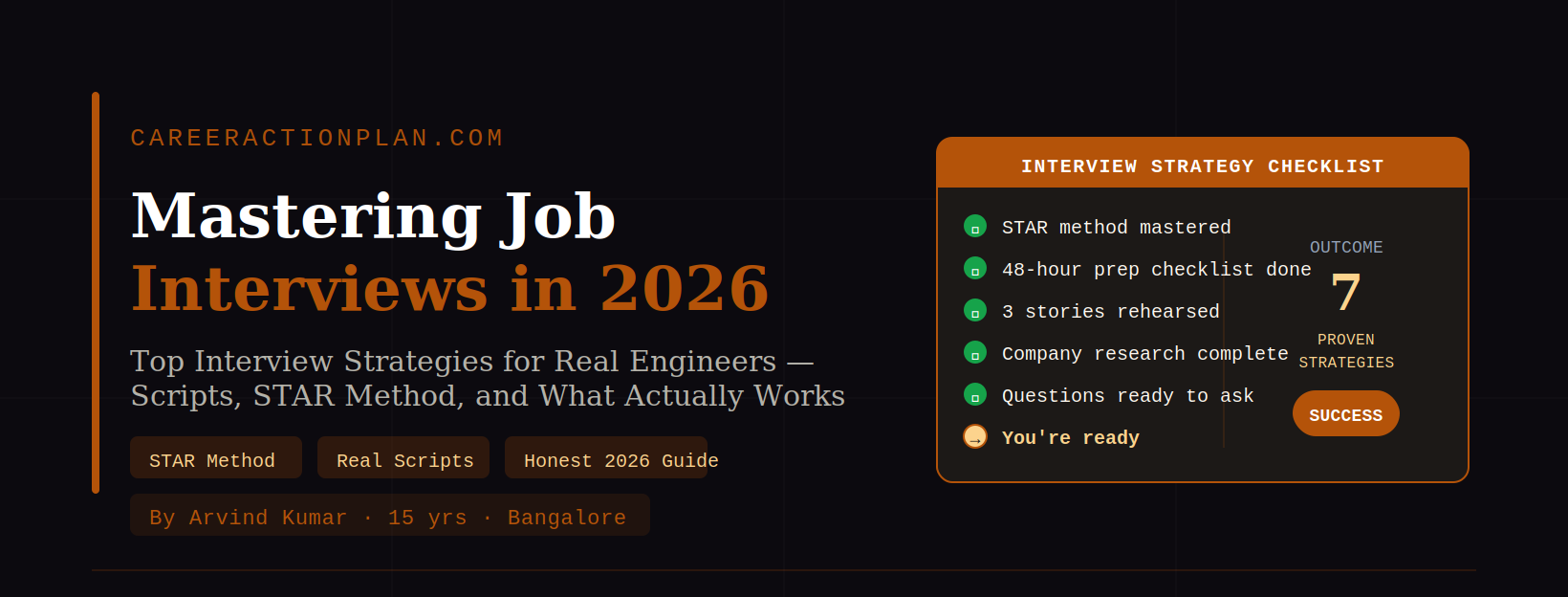 Mastering job interviews in 2026 — top interview strategies with STAR method and scripts for engineers