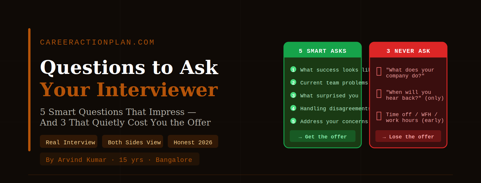 questions to ask your interviewer — 5 smart questions and 3 to avoid in 2026